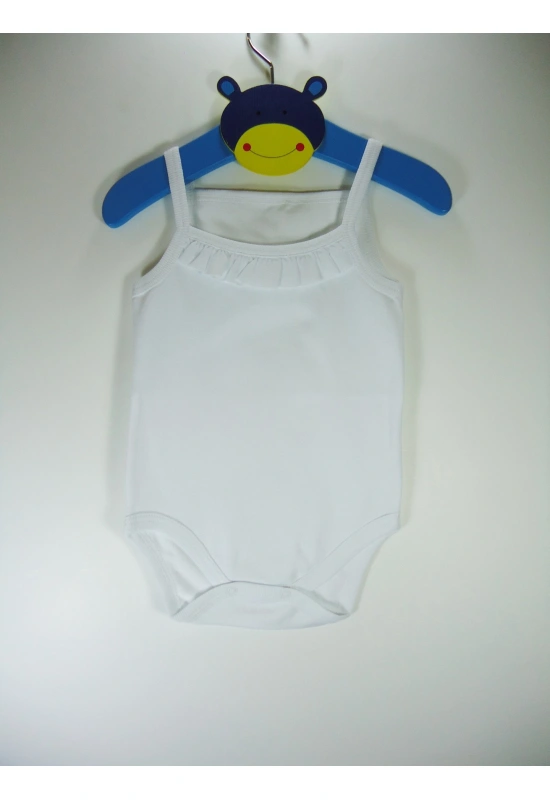 Sema Bebe Penye ip Askılı Badi (Body) - Beyaz 3-6 Ay