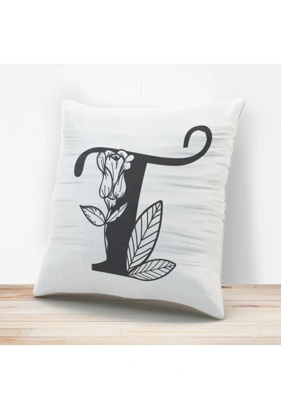 T Harfi Tasarımlı Yastık Kılıfı