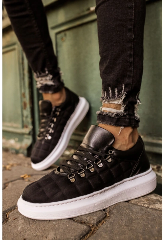 CH022 Kareli BT Erkek Ayakkabı SIYAH