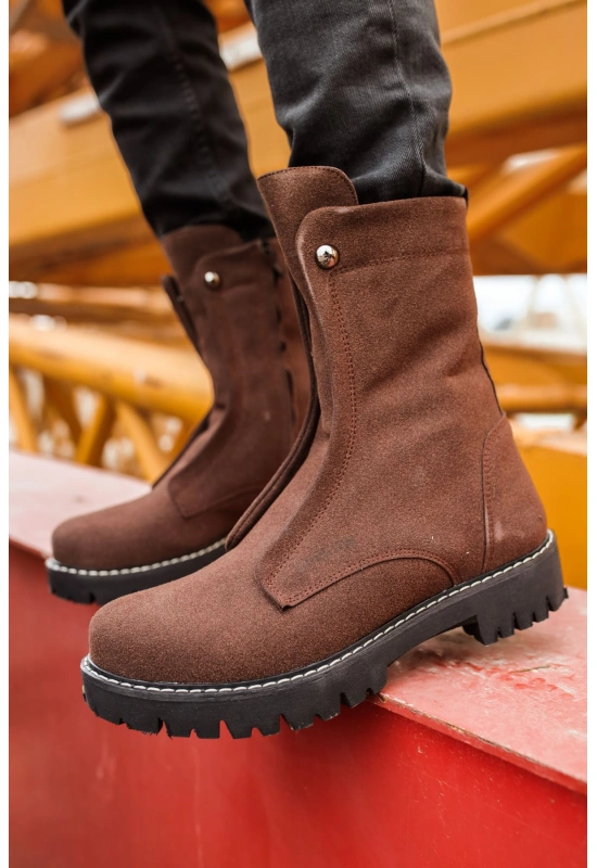 CH027 Süet ST Erkek Bot KAHVE