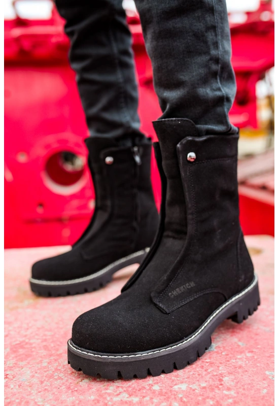 CH027 Süet ST Erkek Bot SIYAH