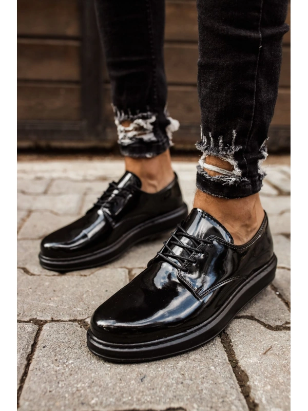 CH003 Rugan ST  Erkek Ayakkabı SIYAH