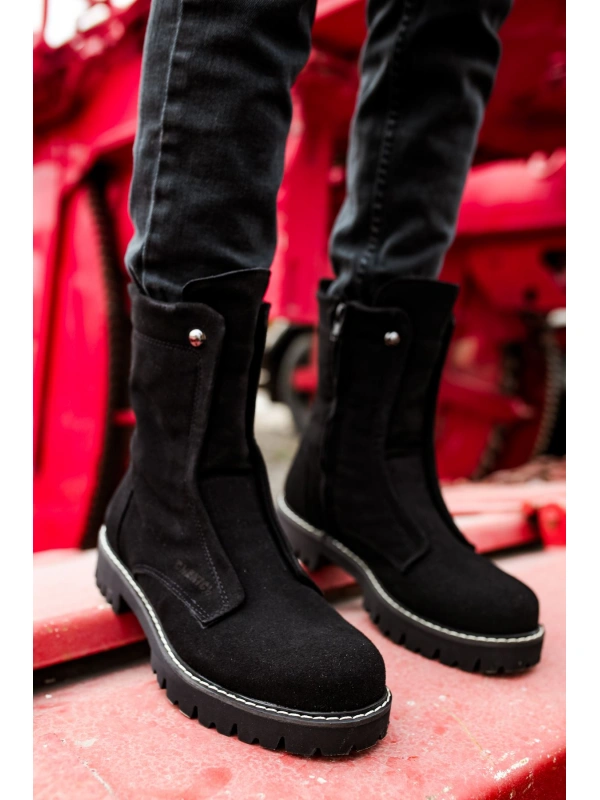 CH027 Süet ST Erkek Bot SIYAH