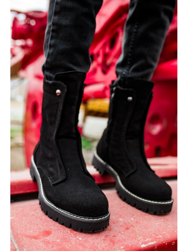 CH027 Süet ST Erkek Bot SIYAH