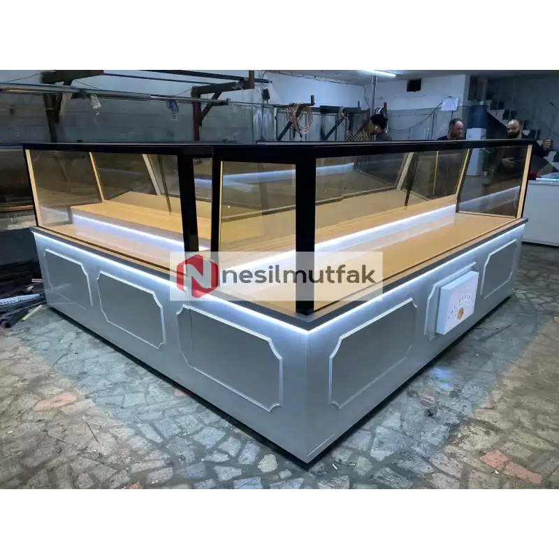 Baklava ve Lokum Tezgahı Beyaz Model