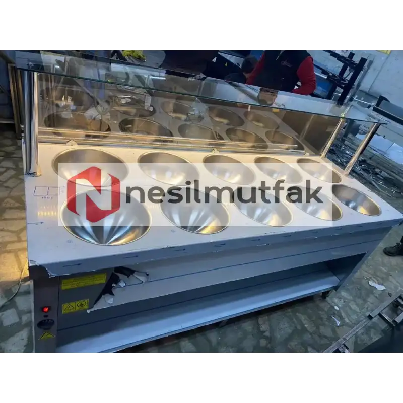 Benmari ve Çorbalık Tezgahı Taş Dekorlu