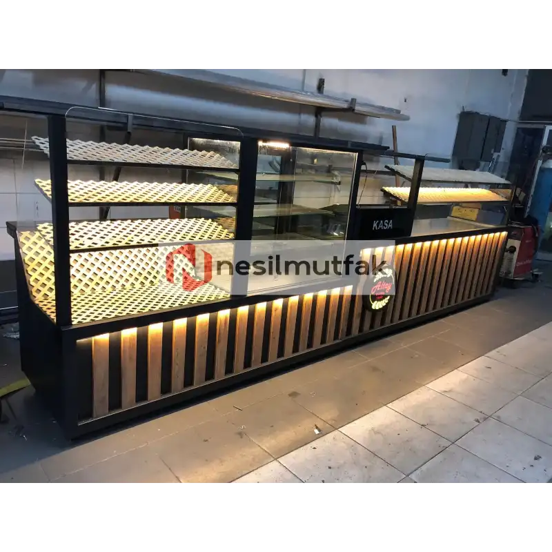 Böreklik Baklava ve Ekmeklik Tezgahı Ahşap Model
