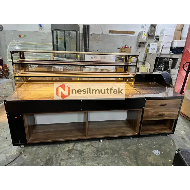 Böreklik ve Baklava Tezgahı Ön Ahşap Model