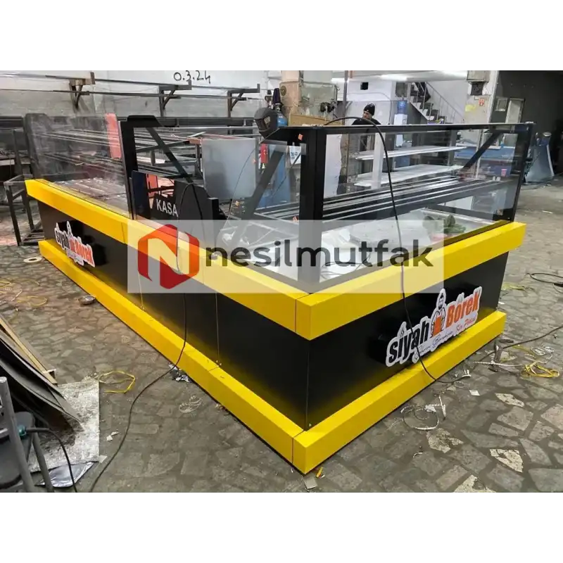 Böreklik ve Baklava Tezgahı Sarı Dekor Model