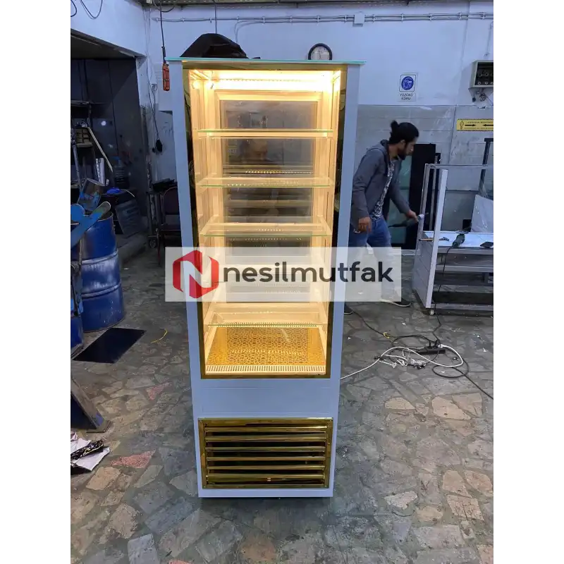 Dik Pasta Dolabı Gold Model