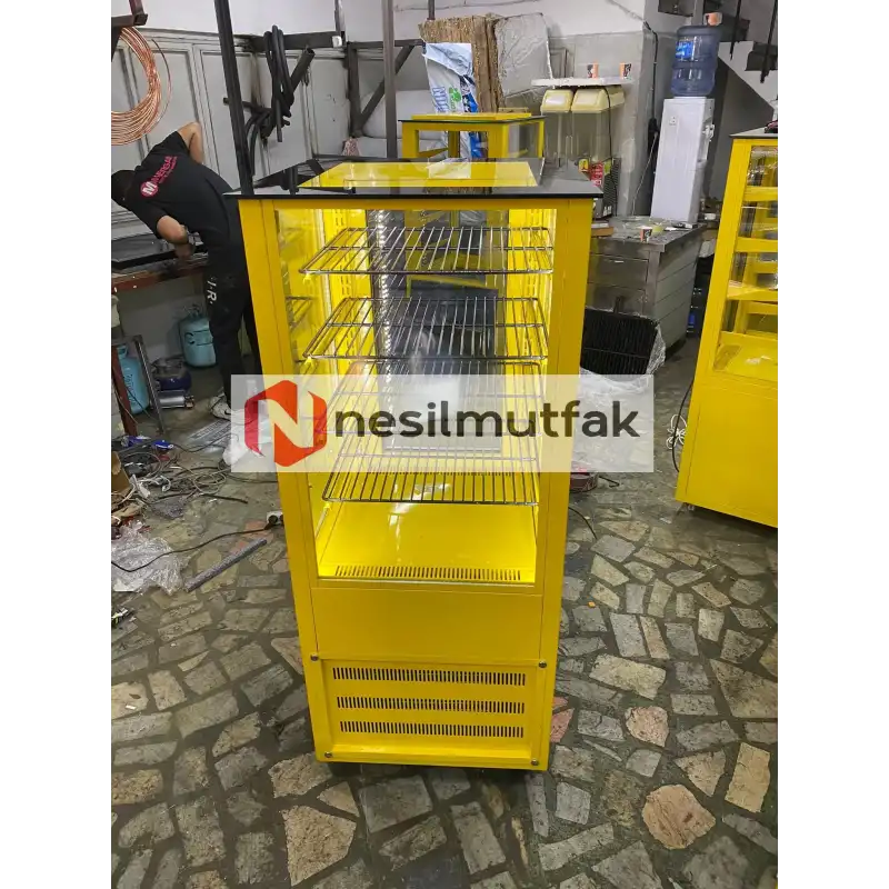 Dik Pasta Dolabı Sarı Model