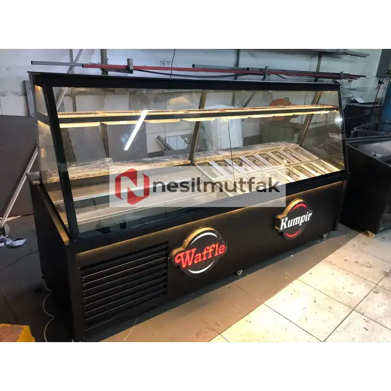 Kumpir ve Waffle Dolabı Black Model