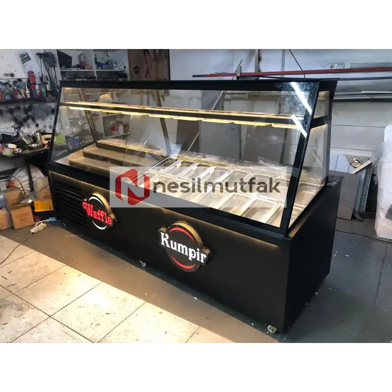 Kumpir ve Waffle Dolabı Black Model