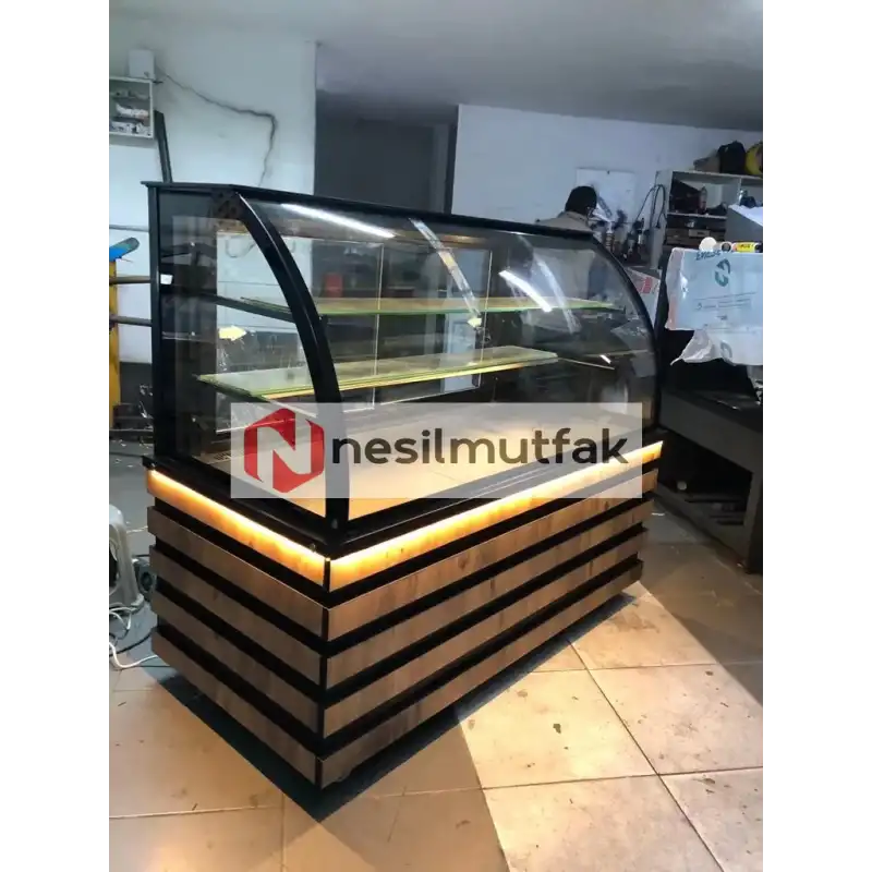 Pasta Teşhir Dolabı Ahşap Model