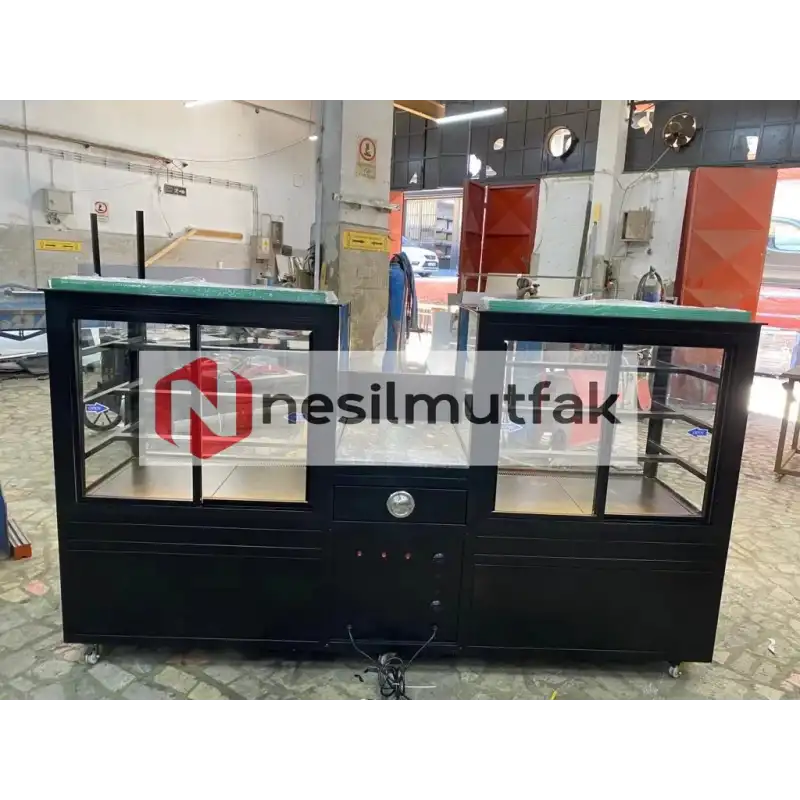 Pasta Teşhir Dolabı Ortası Kasalı
