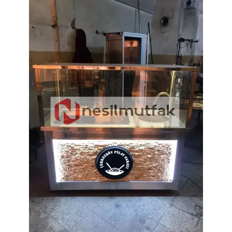 Pilav Ayran Tezgahı Ön Taş Dekorlu