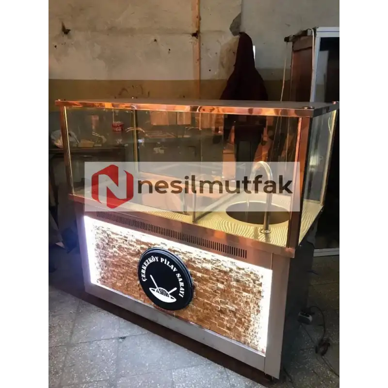 Pilav Ayran Tezgahı Ön Taş Dekorlu