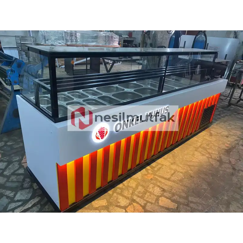 Salata ve Salatbar Dolabı Sarı Model