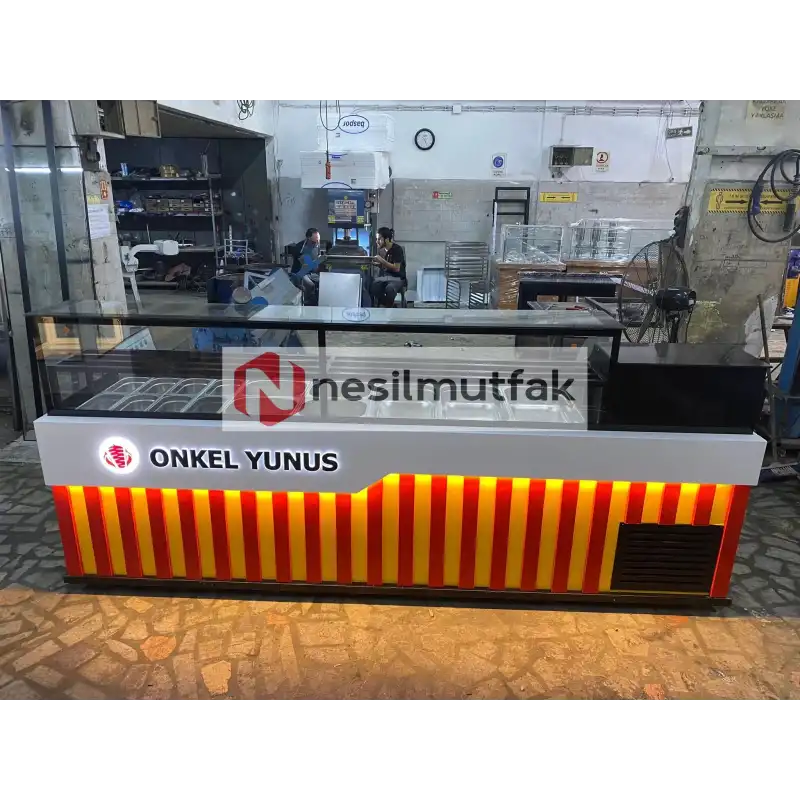 Salata ve Salatbar Dolabı Sarı Model
