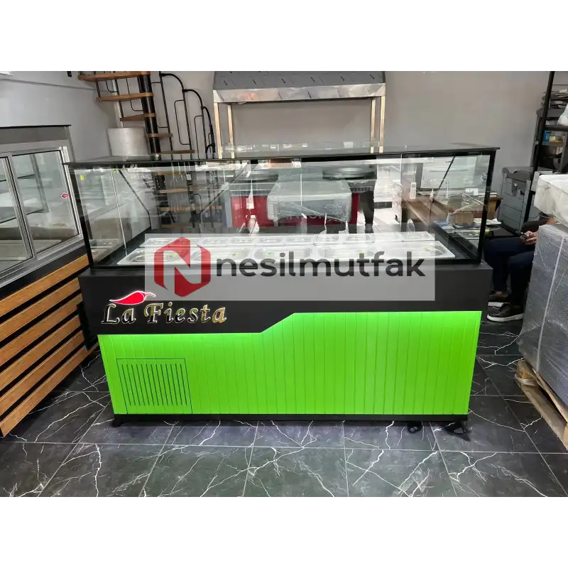 Salatabar Dolabı Yeşil Konsept Model