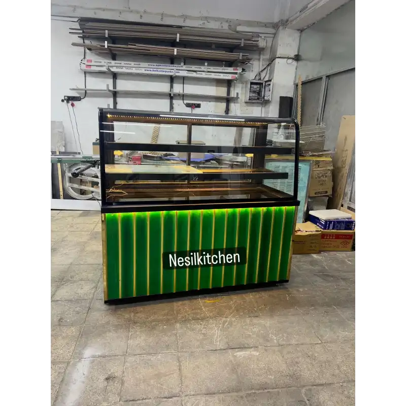 Pasta Tatlı Dolabı Yeşil Model NSL-24