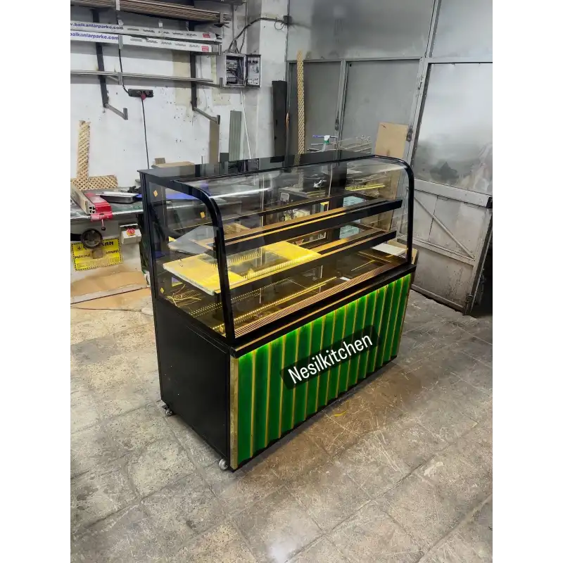 Pasta Tatlı Dolabı Yeşil Model NSL-24