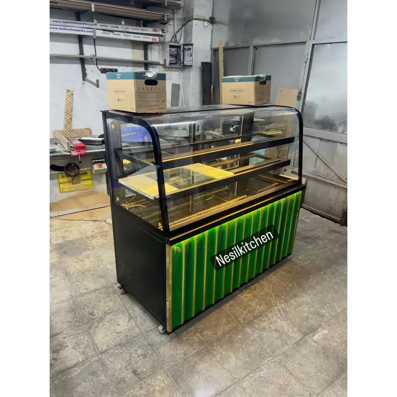 Pasta Tatlı Dolabı Yeşil Model NSL-24
