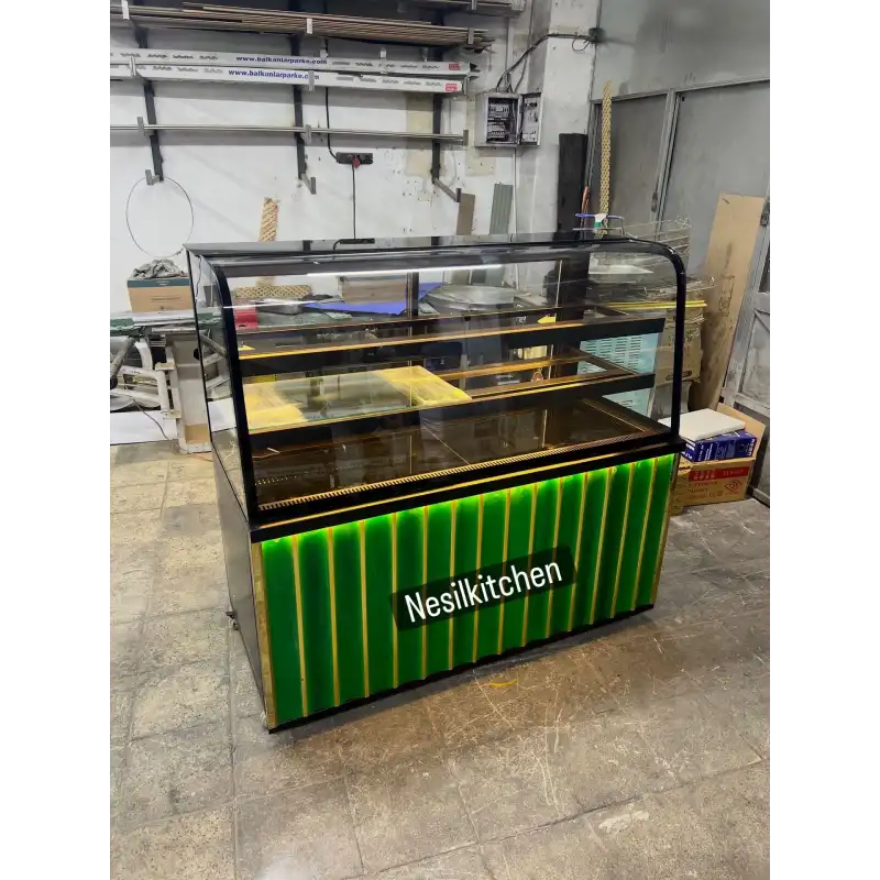 Pasta Tatlı Dolabı Yeşil Model NSL-24