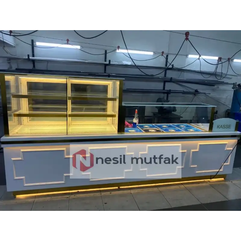 Pasta Tatlı Dolabı ve Yemeklik Tezgahı