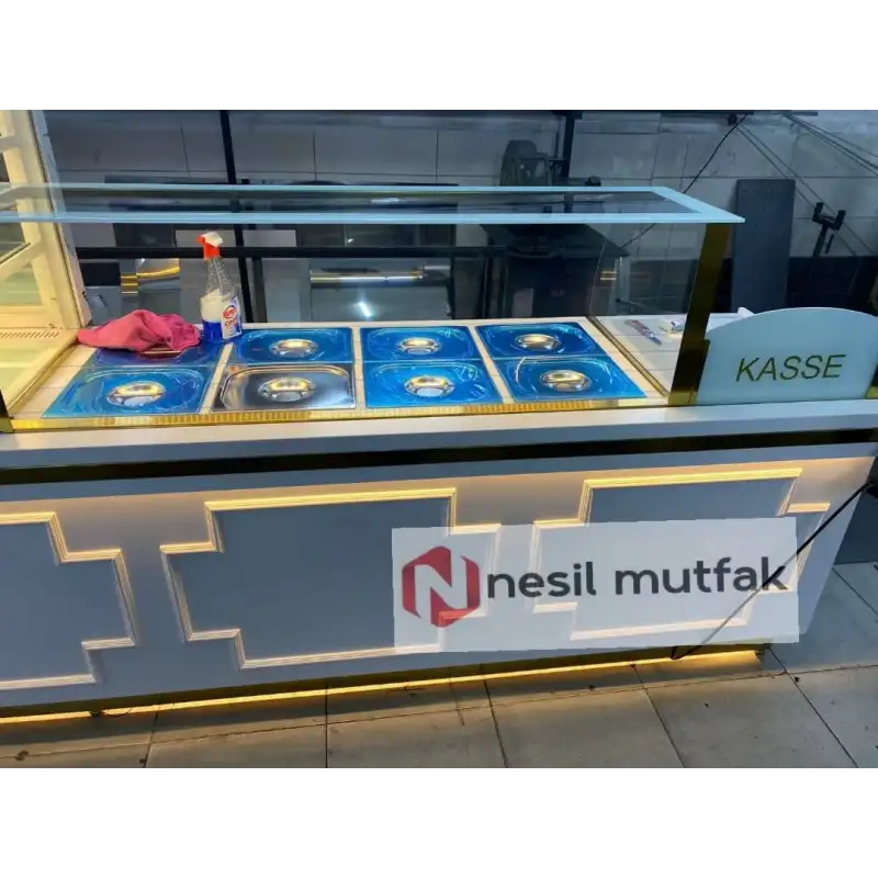 Pasta Tatlı Dolabı ve Yemeklik Tezgahı
