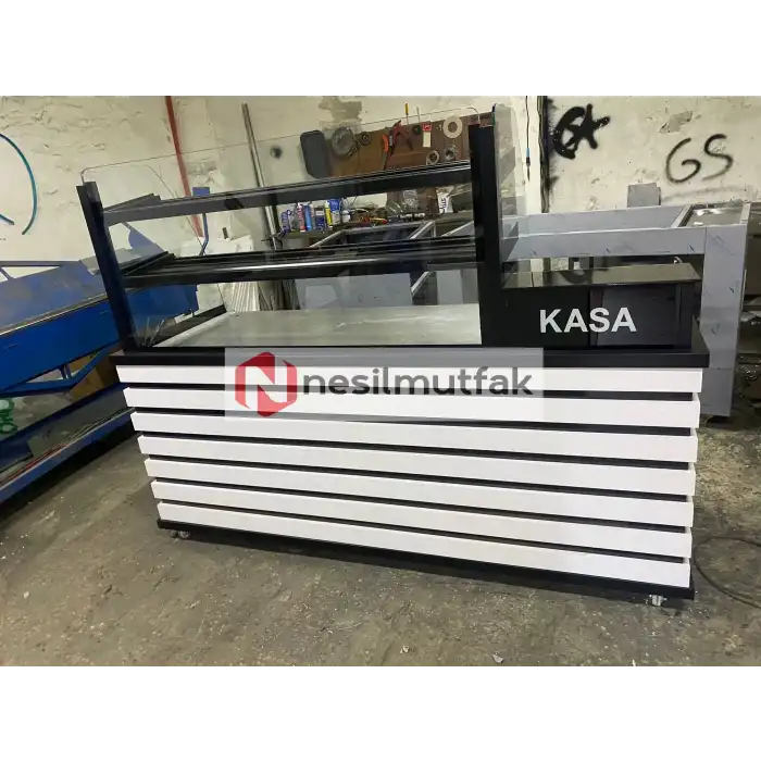 Baklava ve Börek Tezgahı Beyaz Şerit Model