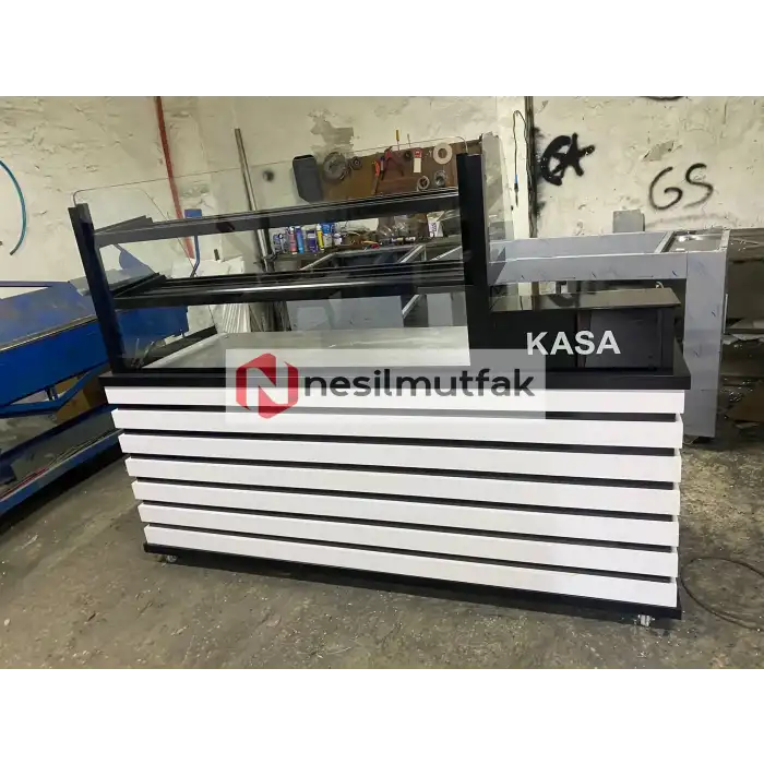 Baklava ve Börek Tezgahı Beyaz Şerit Model