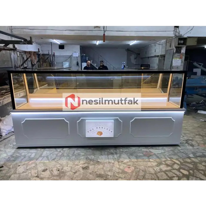 Baklava ve Lokum Tezgahı Beyaz Model