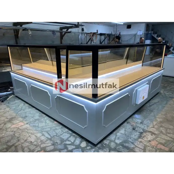 Baklava ve Lokum Tezgahı Beyaz Model