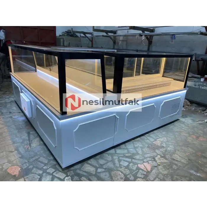 Baklava ve Lokum Tezgahı Beyaz Model