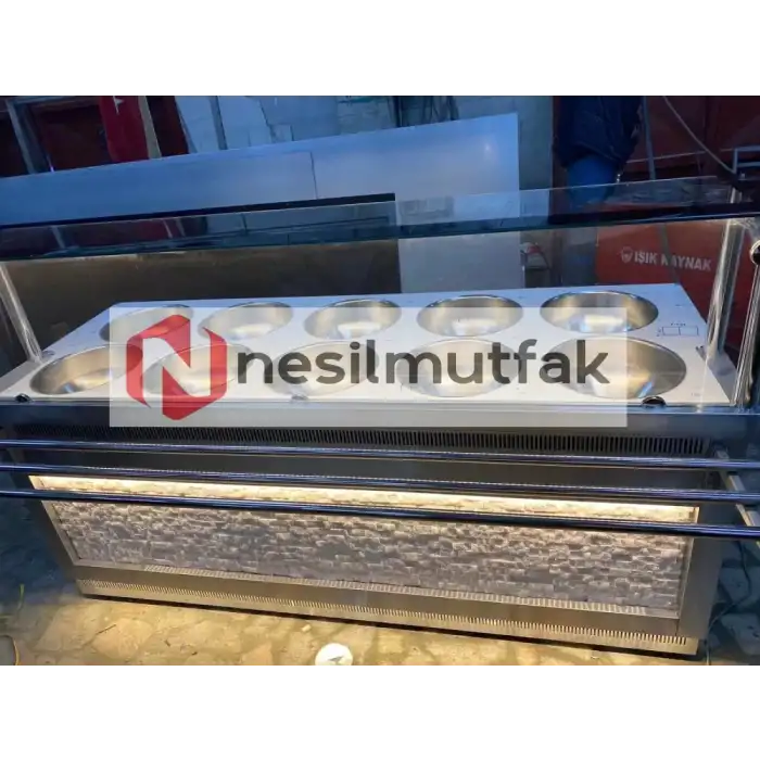 Benmari ve Çorbalık Tezgahı Taş Dekorlu