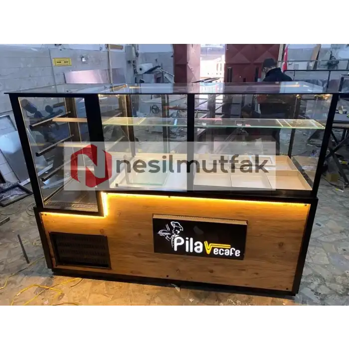 Benmari ve Pasta Tezgahı Seti Ahşap Model