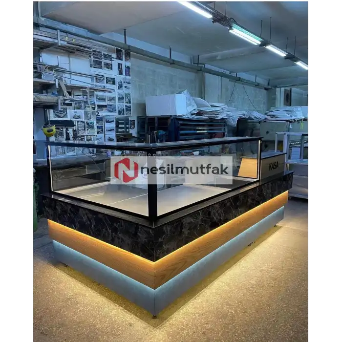 Börek Baklava Tezgahı Ahşap Dekorlu