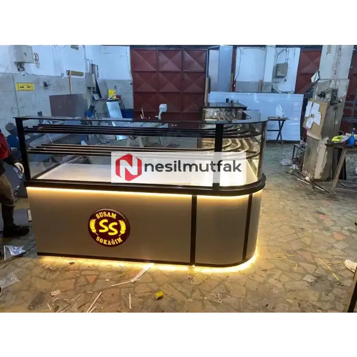 Böreklik Baklava Tezgahı ve Pasta Dolabı Set Model