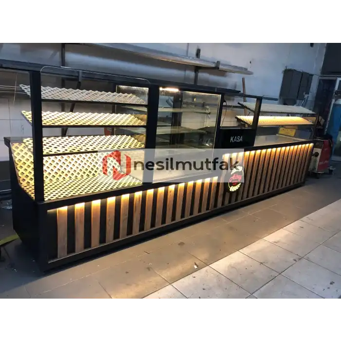 Böreklik Baklava ve Ekmeklik Tezgahı Ahşap Model