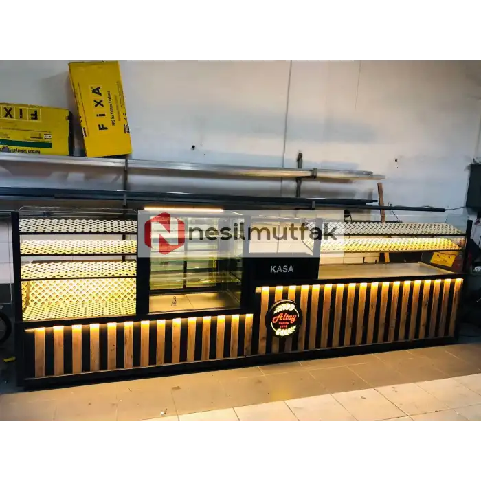 Böreklik Baklava ve Ekmeklik Tezgahı Ahşap Model