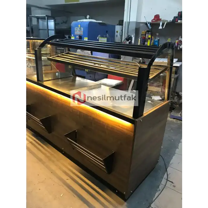 Böreklik Tezgahı ve Pasta Dolabı Ahşap Model