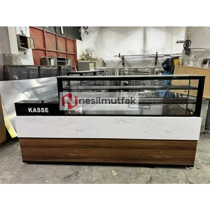 Böreklik ve Baklava Tezgahı Ön Ahşap Model