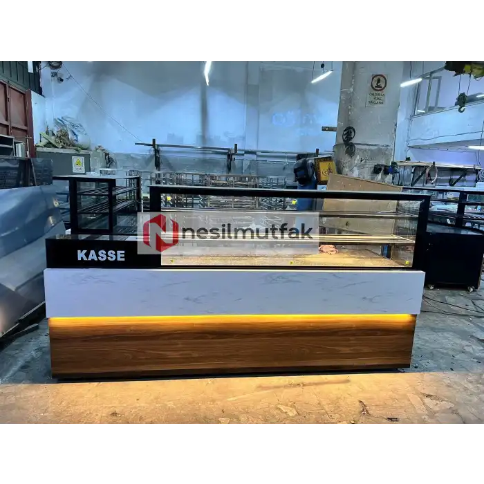 Böreklik ve Baklava Tezgahı Ön Ahşap Model