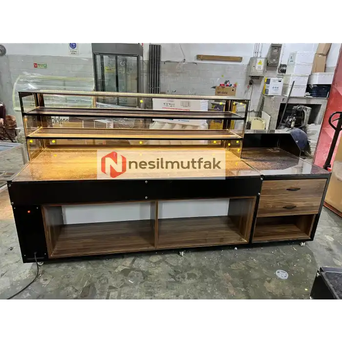 Böreklik ve Baklava Tezgahı Ön Ahşap Model