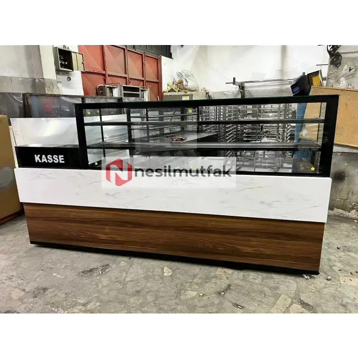 Böreklik ve Baklava Tezgahı Ön Ahşap Model