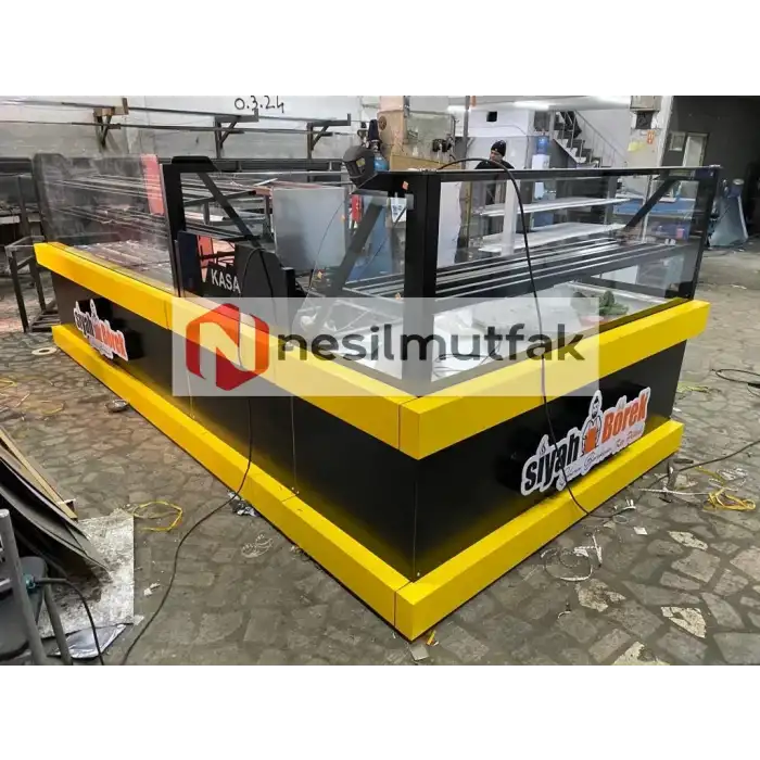 Böreklik ve Baklava Tezgahı Sarı Dekor Model