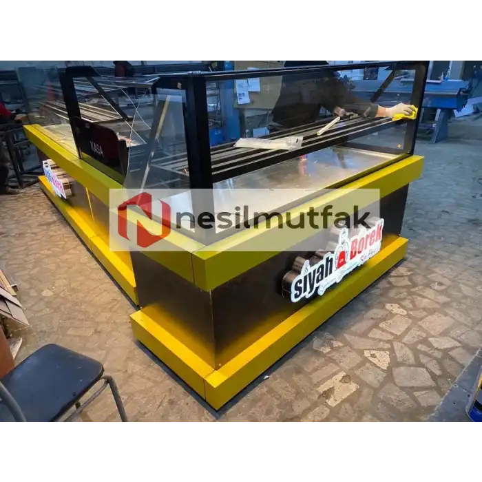 Böreklik ve Baklava Tezgahı Sarı Dekor Model