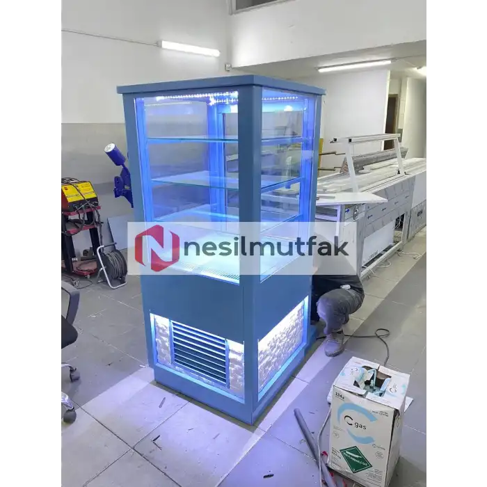Dik Pasta Dolabı Ön Taş Dekorlu
