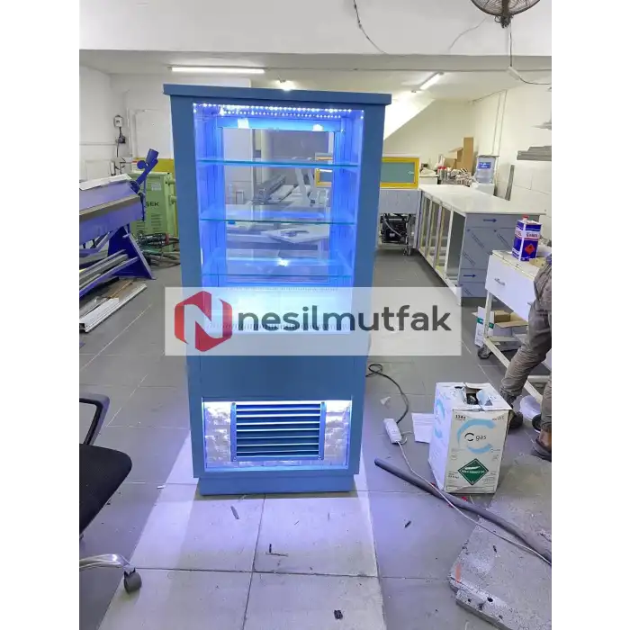 Dik Pasta Dolabı Ön Taş Dekorlu